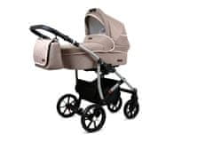 Babylux Qbaro Khaki | 2v1 Kombinirani Voziček kompleti | Otroški voziček + Carrycot