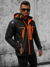 Ozonee Moška softshell jakna Kechok črno-oranžna M