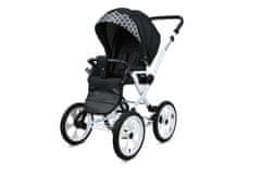 Babylux Rosso Optical Black | 4v1 Kombinirani Voziček kompleti | Otroški voziček + Carrycot + Avtosedežem + ISOFIX