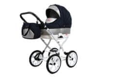 Babylux Rosso Blue Shine | 4v1 Kombinirani Voziček kompleti | Otroški voziček + Carrycot + Avtosedežem + ISOFIX
