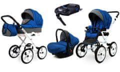 Babylux Rosso Indygo Square | 4v1 Kombinirani Voziček kompleti | Otroški voziček + Carrycot + Avtosedežem + ISOFIX