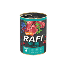 RAFI Junior mokra hrana za pse z jagnjetino 400 g konzerva
