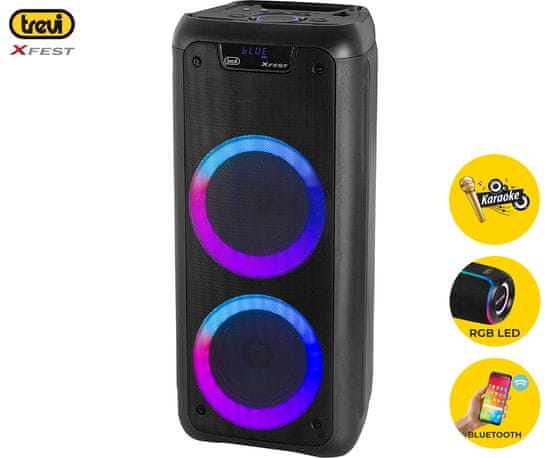 Trevi XF 600 KB prenosni karaoke zvočnik, Bluetooth, 80 W