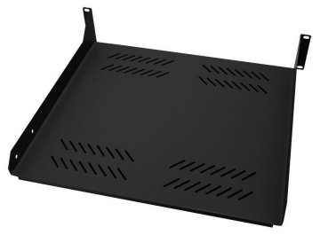 XtendLan Polica 400 mm, univerzalna, 2U, nosilnost 45 kg, črna