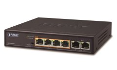Planet FSD-604HP, PoE stikalo 4x PoE 802.3at 60W+ 2x 100Base-TX,VLAN,način razširitve 10Mbps do 250m, brez ventilatorja,ESD