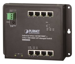 Planet WGS-4215-8T2S ploščato stikalo L4, 8x1Gb, 2x1Gb SFP, 12-48VDC/24VAC, -40~75°C, IP30, brez ventilatorja