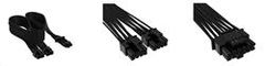 Corsair Premium kabel s posamičnim ohišjem, 12+4pin PCIe Gen 5 12VHPWR 600W, tip 4, ČERNA