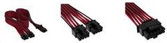 Corsair Premium kabel s posamičnim ohišjem, 12+4pin PCIe Gen 5 12VHPWR 600W, tip 4, ČERNA/ČERVENA