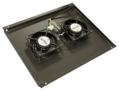 XtendLan Prezračevanje za ECO regalne omare globine 600 mm, 2x ventilator, črno