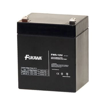 Fukawa svinčeno-kislinska baterija FW 5-12 U za UPS APC/ AEG/ EATON/ Powerware/ 12V/ 5Ah/ življenjska doba 5 let/ Faston F2-6,3mm