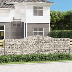 Greatstore Obokane gabion košare 9 kosov 400x50x120/140cm pocinkano železo