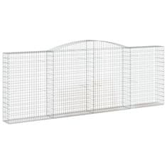 Vidaxl Obokane gabion košare 25kosov 400x30x140/160cm pocinkano železo
