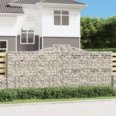shumee Obokane gabion košare 10 kos 400x50x160/180cm pocinkano železo