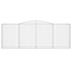 Vidaxl Obokana gabonska košara 400x50x140/160 cm pocinkano železo