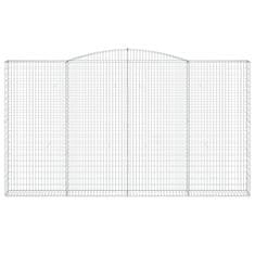 Vidaxl Obokane gabion košare 25kosov 400x50x220/240cm pocinkano železo