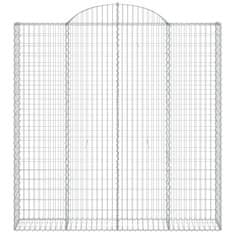 Vidaxl Obokane gabion košare 7 kosa 200x30x200/220 cm pocinkano železo