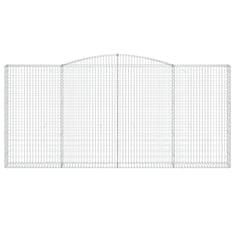 Vidaxl Obokane gabion košare 25 kos 400x30x180/200 cm pocinkano železo