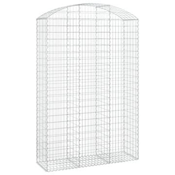 Vidaxl Obokana gabonska košara 150x50x220/240 cm pocinkano železo