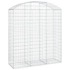 Vidaxl Obokana gabonska košara 150x50x160/180 cm pocinkano železo