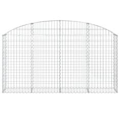 Vidaxl Obokana gabonska košara 200x30x100/120 cm pocinkano železo