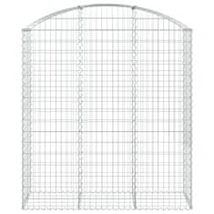 Vidaxl Obokana gabonska košara 150x50x160/180 cm pocinkano železo