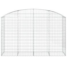 Vidaxl Obokana gabonska košara 200x50x120/140 cm pocinkano železo