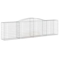 Greatstore Obokane gabion košare 9 kosi 400x50x100/120cm pocinkano železo