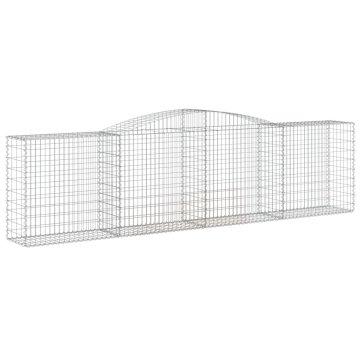 Vidaxl Obokana gabonska košara 400x50x100/120 cm pocinkano železo
