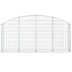 Vidaxl Obokana gabonska košara 200x30x80/100 cm pocinkano železo
