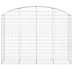 Vidaxl Obokana gabonska košara 200x50x140/160 cm pocinkano železo