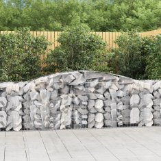 Vidaxl Obokane gabion košare 7 kosov 400x50x80/100 cm cinkano železo
