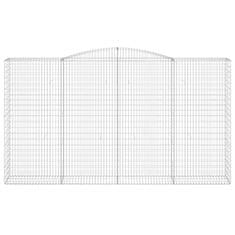 Vidaxl Obokana gabonska košara 400x50x220/240 cm pocinkano železo