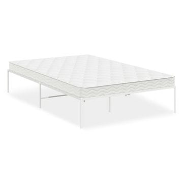 Vidaxl Kovinski posteljni okvir bel 120x190 cm