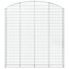 Vidaxl Obokana gabonska košara 200x30x200/220 cm pocinkano železo