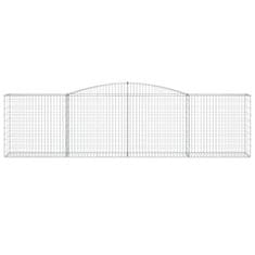 Vidaxl Obokana gabonska košara 400x50x100/120 cm pocinkano železo