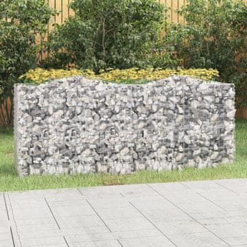 Vidaxl vidaXL Obokasta gabionska košara 200x50x100 cm pocinkano železo