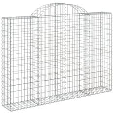 Vidaxl Obokane gabion košare 30 kos 200x30x140/160 cm pocinkano železo
