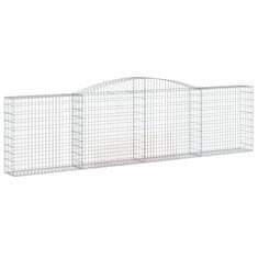 Greatstore Obokane gabion košare 9 kosi 400x30x100/120 cm pocinkano železo