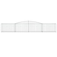 Vidaxl Obokana gabonska košara 400x50x60/80 cm pocinkano železo