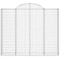 Vidaxl Obokane gabion košare 8 kosa 200x30x160/180 cm pocinkano železo