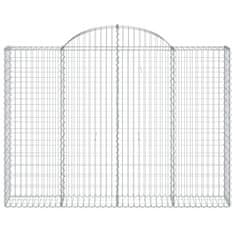 Vidaxl Obokane gabion košare 30 kos 200x30x140/160 cm pocinkano železo