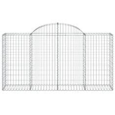 Vidaxl Obokana gabionska košara 8kos 200x50x100/120cm pocinkano železo
