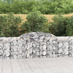 Vidaxl Obokane gabion košare 7 kosov 300x30x80/100 cm cinkano železo