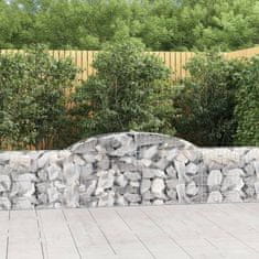 Vidaxl Obokana gabionska košara 8 kosov 300x30x60/80 cm cinkano železo