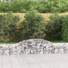 Greatstore Obokane gabion košare 9 kosi 300x30x40/60 cm pocinkano železo