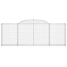 Vidaxl Obokana gabionska košara 9kos 300x30x100/120cm pocinkano železo