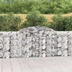 shumee Obokane gabion košare 25kosa 300x30x100/120 cm pocinkano železo