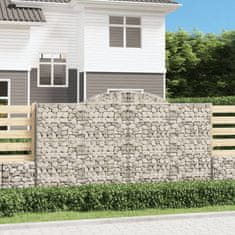 Greatstore Obokane gabion košare 9 kosi 300x50x160/180 cm pocinkano železo