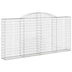 Greatstore Obokane gabion košare 9 kosi 300x30x140/160 cm pocinkano železo