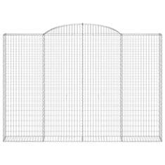 Vidaxl Obokane gabion košare 6 kosa 300x30x200/220 cm pocinkano železo